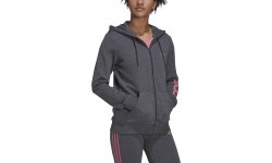 Adidas W Lin FT FZ Hoodie Women's Sweatshirt Grey H07750