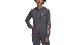 Женская толстовка Adidas W Lin FT FZ Hoodie серая H07750