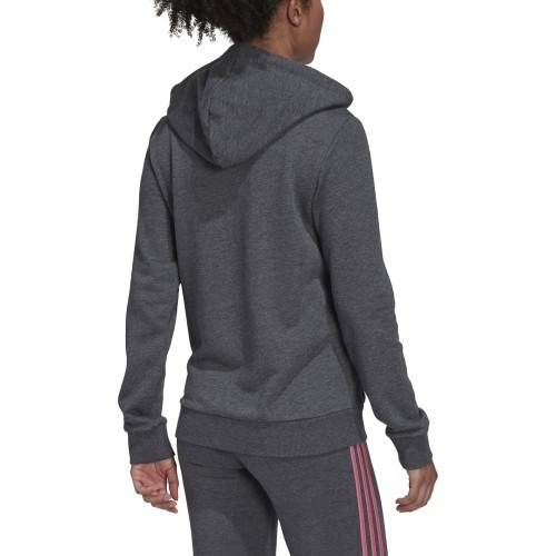 Женская толстовка Adidas W Lin FT FZ Hoodie серая H07750
