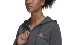 Женская толстовка Adidas W Lin FT FZ Hoodie серая H07750
