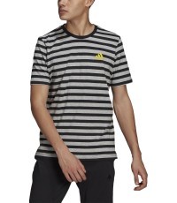 Adidas Stripy SJ Men's T-Shirt Grey Black