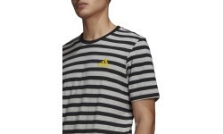 Adidas Stripy SJ Men's T-Shirt Grey Black