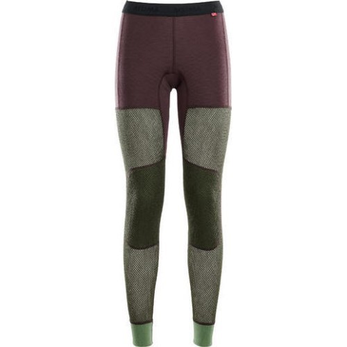 Women Pants Aclima Hybrid Longs, Burgundy-Green, S Size - 248