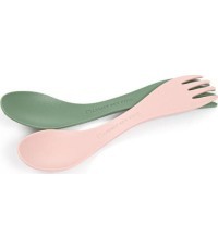 Набор ложек-вилок Light My Fire Spork Bio, 2 шт., розовый и зелёный