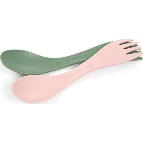 Набор ложек-вилок Light My Fire Spork Bio, 2 шт., розовый и зелёный