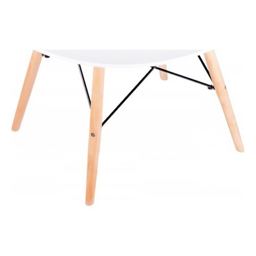 Kavos staliukas, baltas, skersmuo 60 cm
