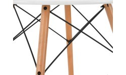 Kavos staliukas, baltas, skersmuo 60 cm