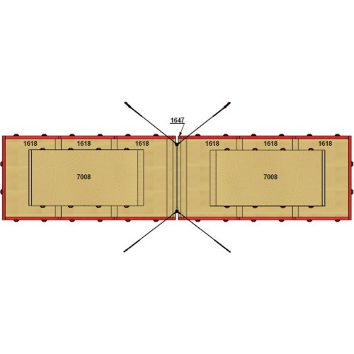 Nusileidimo čiužinių komplektas varžyboms prie skersinio – su viršutiniais čiužiniais – 37,50 m² – FIG patvirtinta