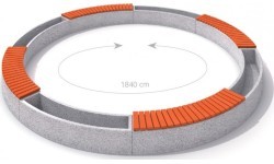 Concrete Planter Set with Bench Inter-Play 06