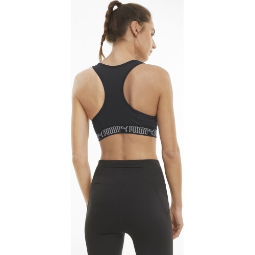 Puma женский спортивный бюстгальтер Mid Impact Elastic Black 520303 01