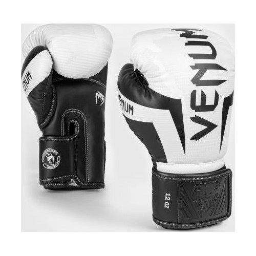 Боксерские перчатки Venum Elite - белые/черные