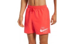 Nike Men's Swim Shorts Logo Solid 5" Short Red NESSA566 631