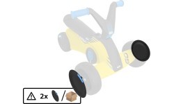 Крышка переднего колеса BERG GO² SparX Yellow (2 шт.)