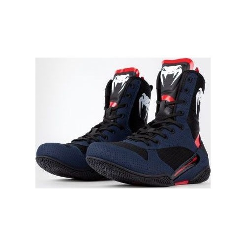 Venum Elite Boxing Shoes - Navy/Black/Red