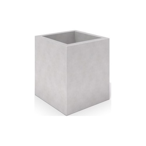 White Concrete Planter Inter-Play Deco 03