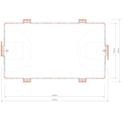 Futbolo aikštė Arena Inter-Play 5b (29x16 m)