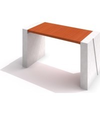 Betoninis stalas Inter-Play Deco 01, baltas