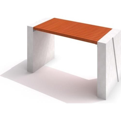 Betoninis stalas Inter-Play Deco 01, baltas