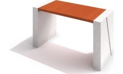 Betoninis stalas Inter-Play Deco 01, baltas