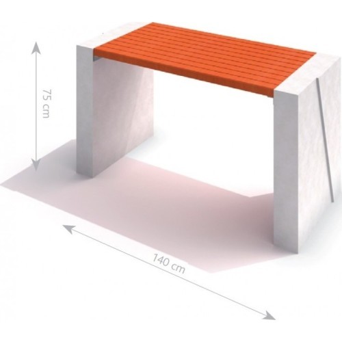 Betoninis stalas Inter-Play Deco 01, baltas