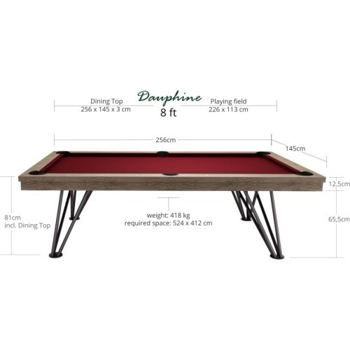 Biliardo stalas Dynamic Dauphine, 8 ft