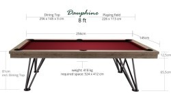 Billiard Table Dynamic Dauphine, 8 ft