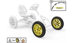 Wheel 10-spoke yellow 12.5x2.25-8 all terrain, (Cross)