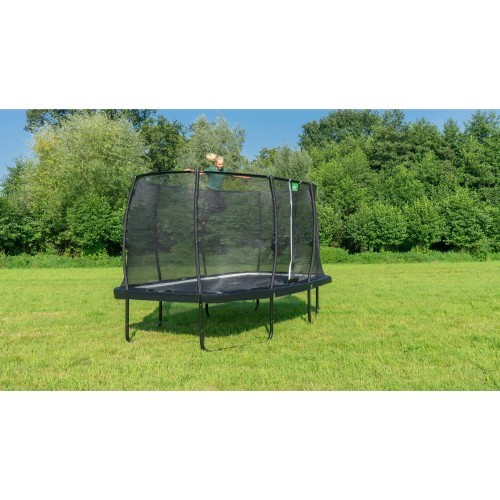 Батут EXIT Allure Classic 214x366 см с защитной сеткой, зелёный