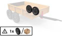 Wheel grey-black 9x2 left Farm