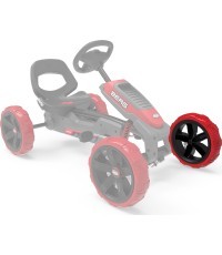 Wheel black-red 10x2,5 front left