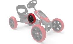 Wheel black-red 10x2,5 rear left