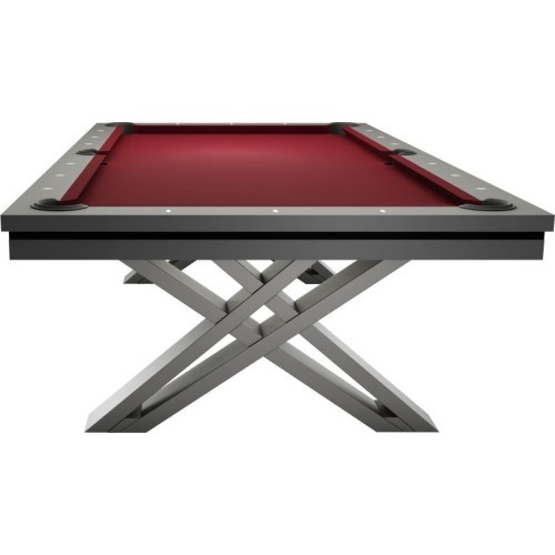 Pool Table / Dining Table, Pierce, 8 ft., Dark Grey, Club Cloth yellow green