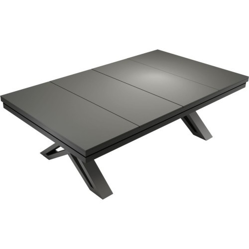 Pool Table / Dining Table, Pierce, 8 ft., Dark Grey, Club Cloth yellow green