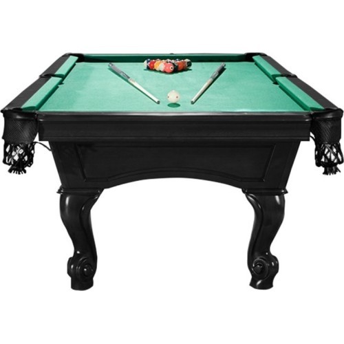 Biliardo stalas Pool Shelton 8 ft, juodas, Club sukno geltonai žalias