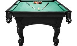 Biliardo stalas Pool Shelton 8 ft, juodas, Club sukno geltonai žalias