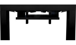 Pool Table / Dining Table, Diner, 7 ft., Matt-Black, Club Cloth yellow green
