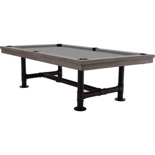 Biliardo stalas Pool Rasson Bedford, pilkas, 8 ft, Club Cloth geltonai žalias