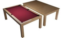 Pool Table / Dining Table, Mozart, 7 ft., oak, Club Cloth yellow green