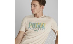 Puma Men's Graphics Retro Tee Granola Cream 674486 88