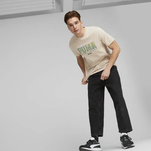 Puma Marškinėliai Vyrams Graphics Retro Tee Granola Cream 674486 88