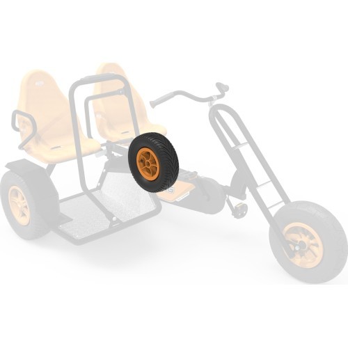 Wheel 5-spoke orange 400/140-8 slick left