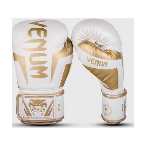 Venum Elite Boxing Gloves - White/Gold