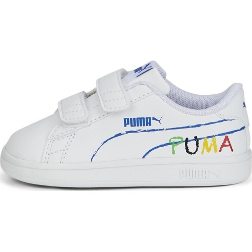 Puma Kids' Shoes Smash v2 Home School White 386201 02