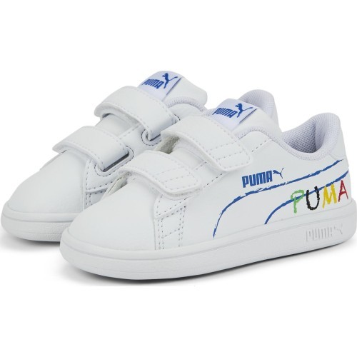 Детская обувь Puma Smash v2 Home School White 386201 02