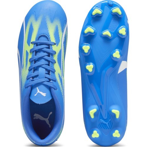Футбольные бутсы Puma Ultra Play FG/AG Jr для подростков, Ultra Blue Green 107530 03