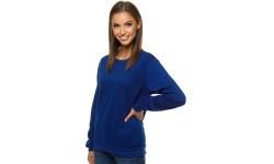 J.Style Women's Fleece Sweatshirt Navy 68W01-66
