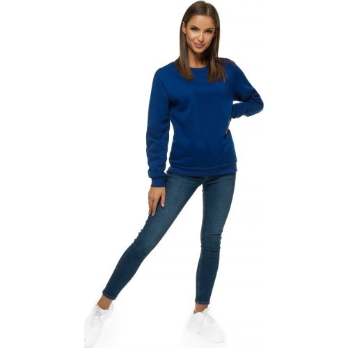 J.Style Women's Fleece Sweatshirt Navy 68W01-66