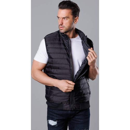 J.Style Men's Vest Black 8MY77-1