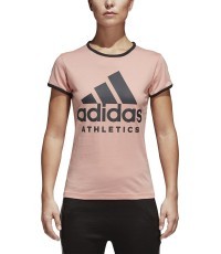 Adidas Palaidinė W Sid Slim Tee Pink Black CF1440