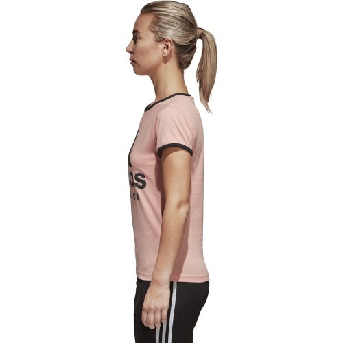 Женская футболка Adidas W Sid Slim Tee Pink Black CF1440